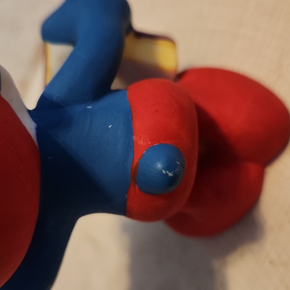 Wallace & Berrie Porcelain Papa Smurf with Purple Book Figurine 1982 - Picture 4 of 7